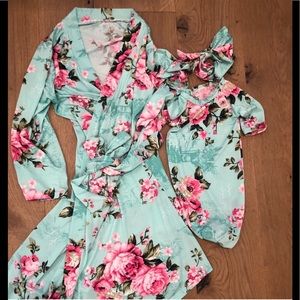 Mommy and Me matching gown and robe